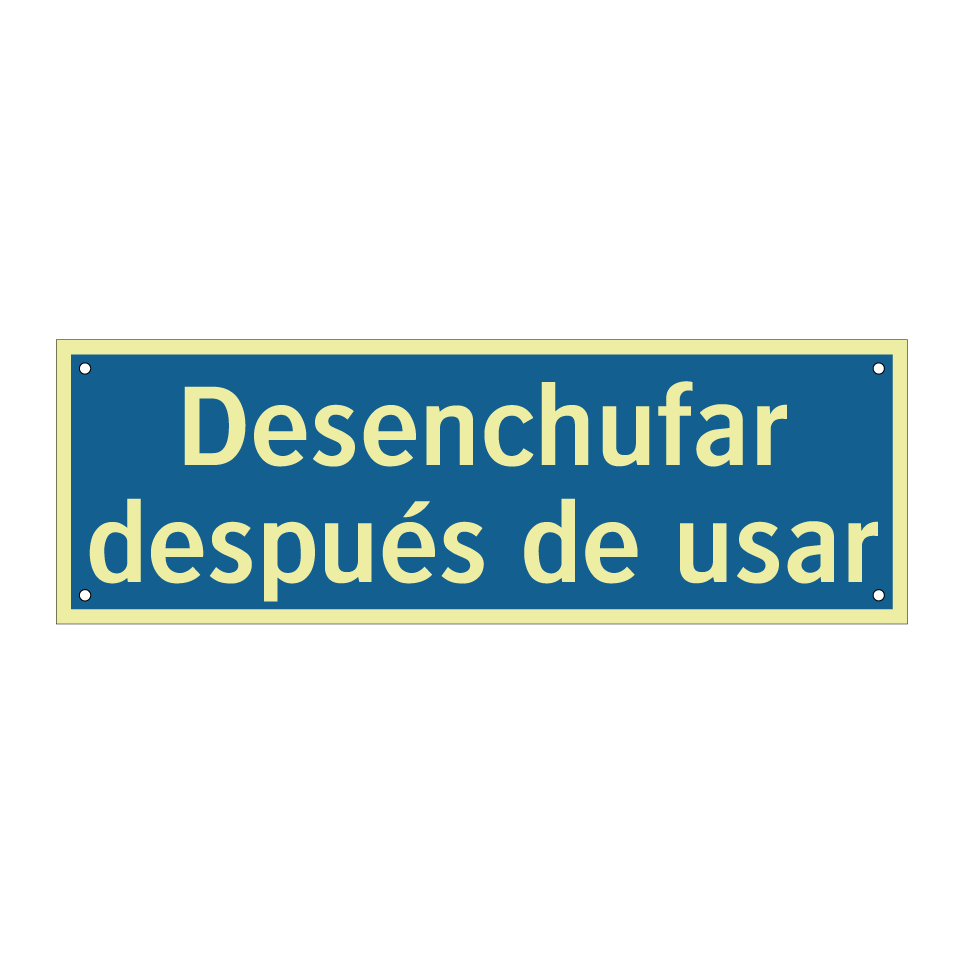 Desenchufar después de usar