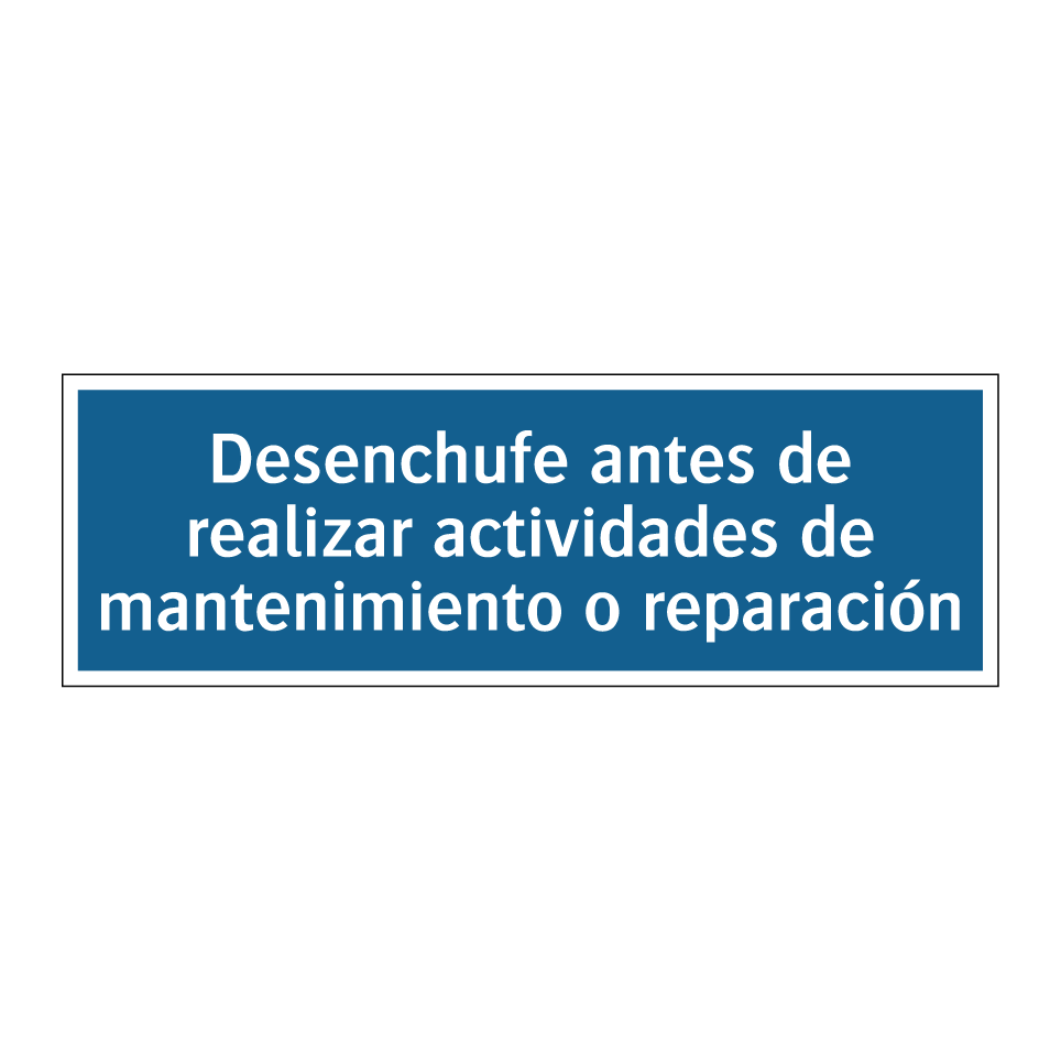 Desenchufe antes de realizar actividades de mantenimiento o reparación