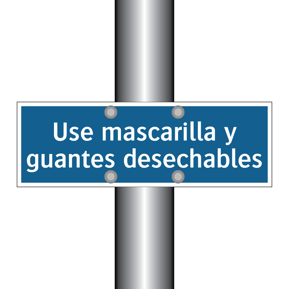 Use mascarilla y guantes desechables