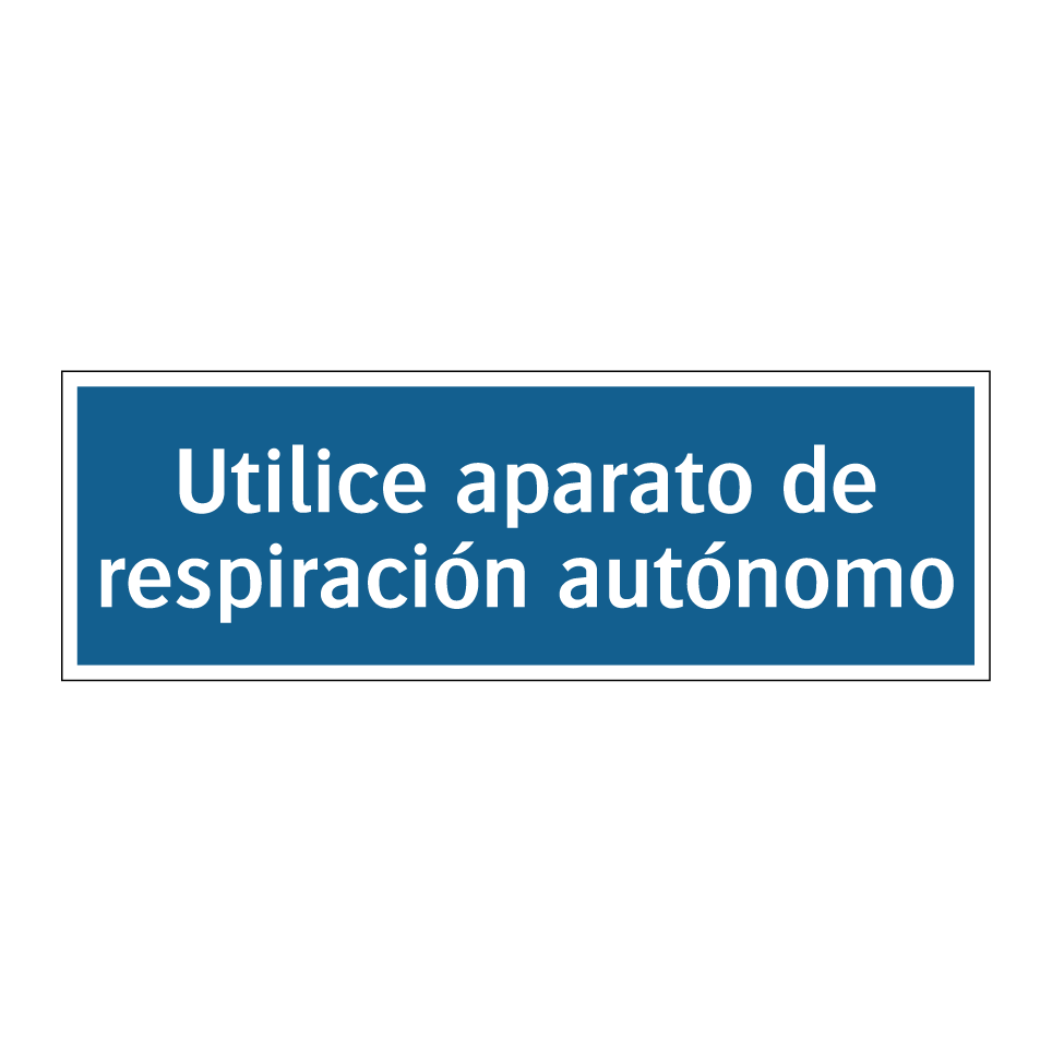 Utilice aparato de respiración autónomo