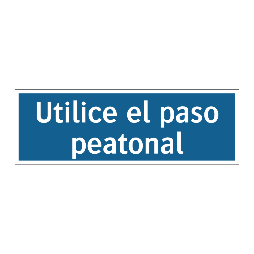 Utilice el paso peatonal