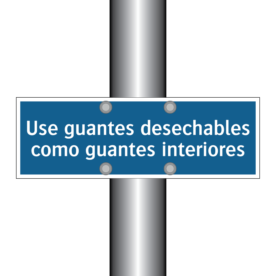 Use guantes desechables como guantes interiores