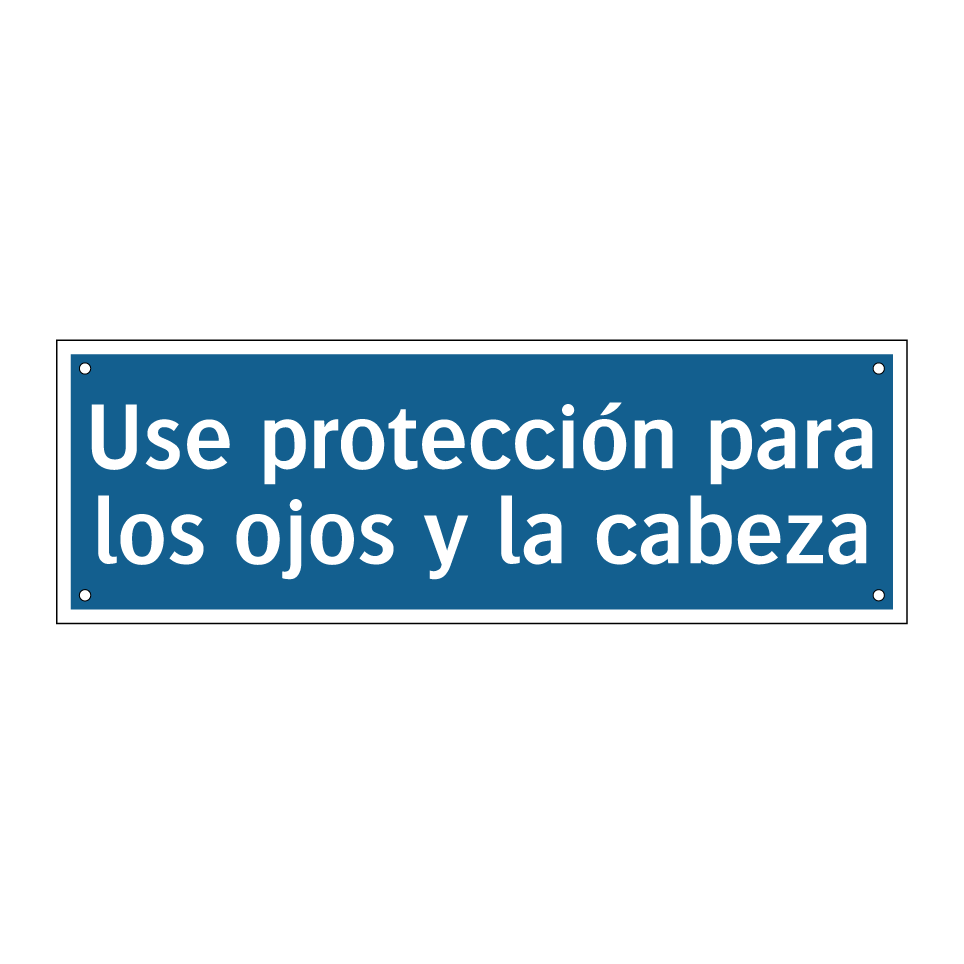 Use protección para los ojos y la cabeza