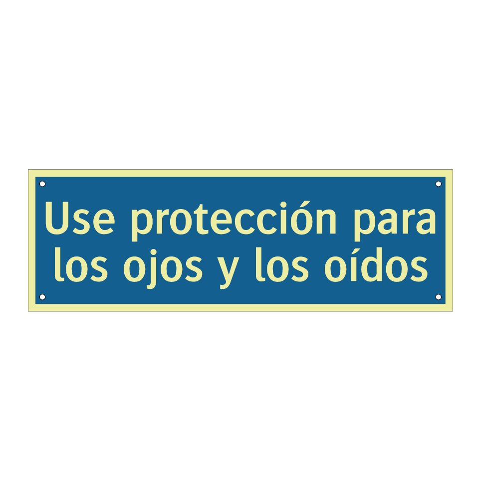 Use protección para los ojos y los oídos