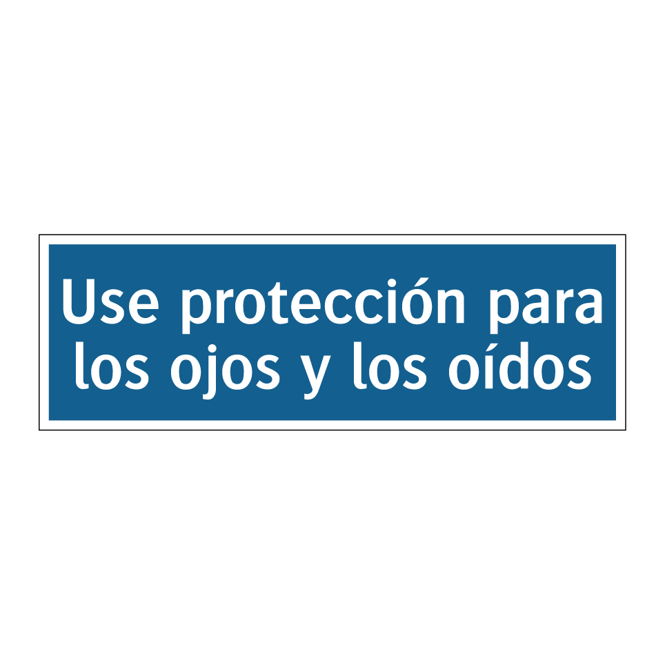Use protección para los ojos y los oídos