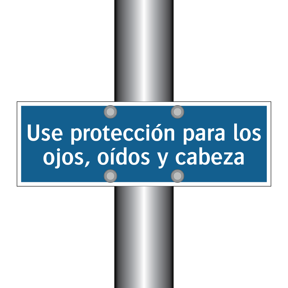 Use protección para los ojos, oídos y cabeza
