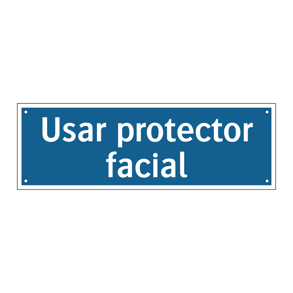 Usar protector facial