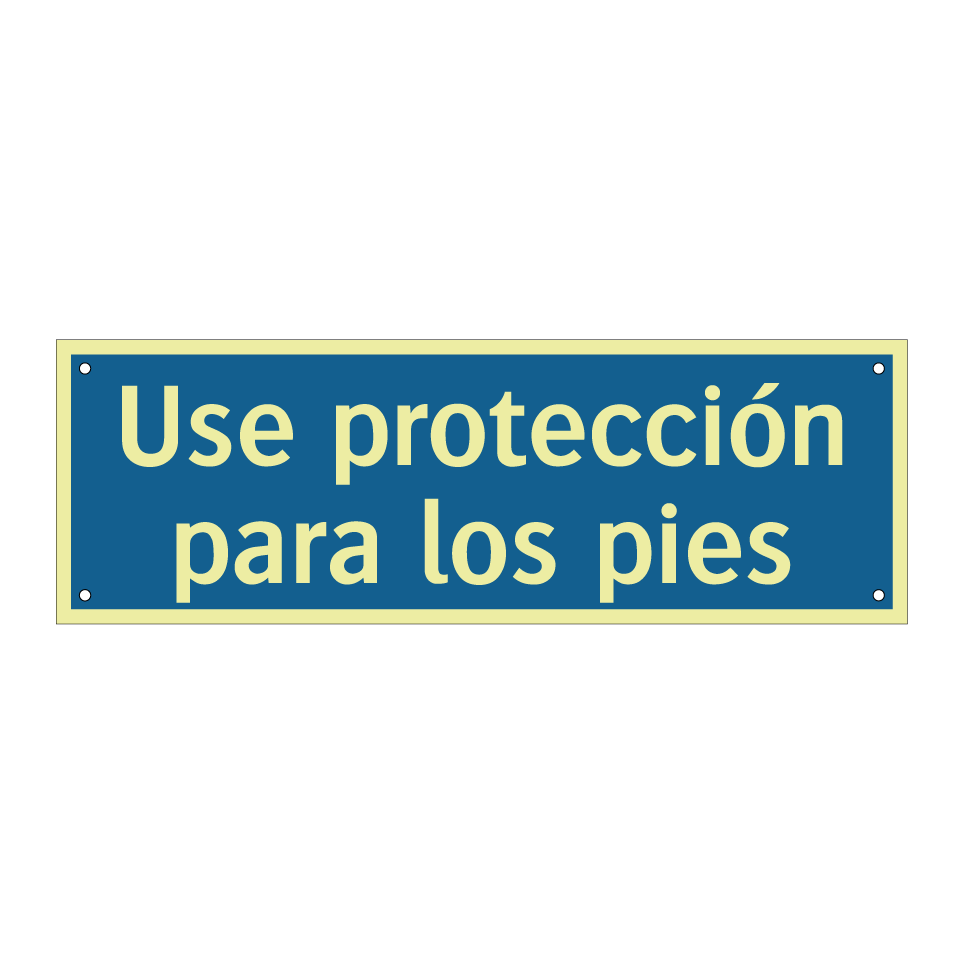 Use protección para los pies