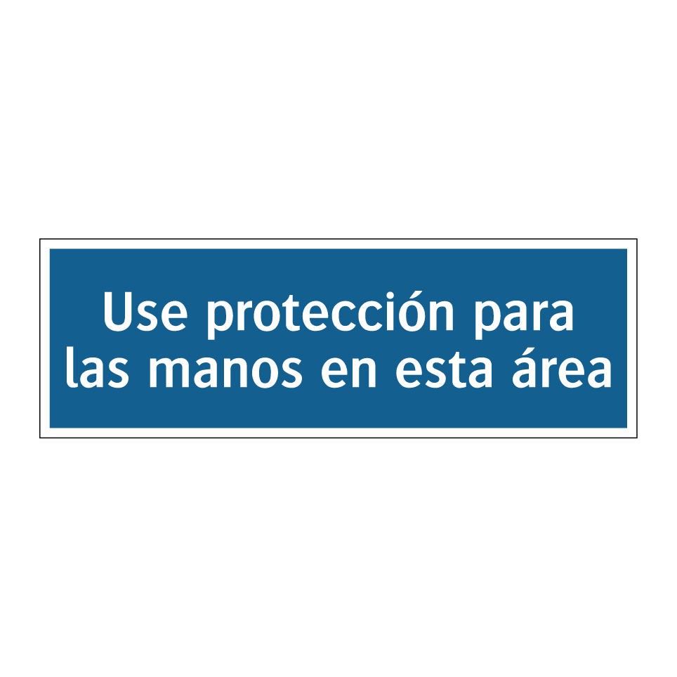 Use protección para las manos en esta área