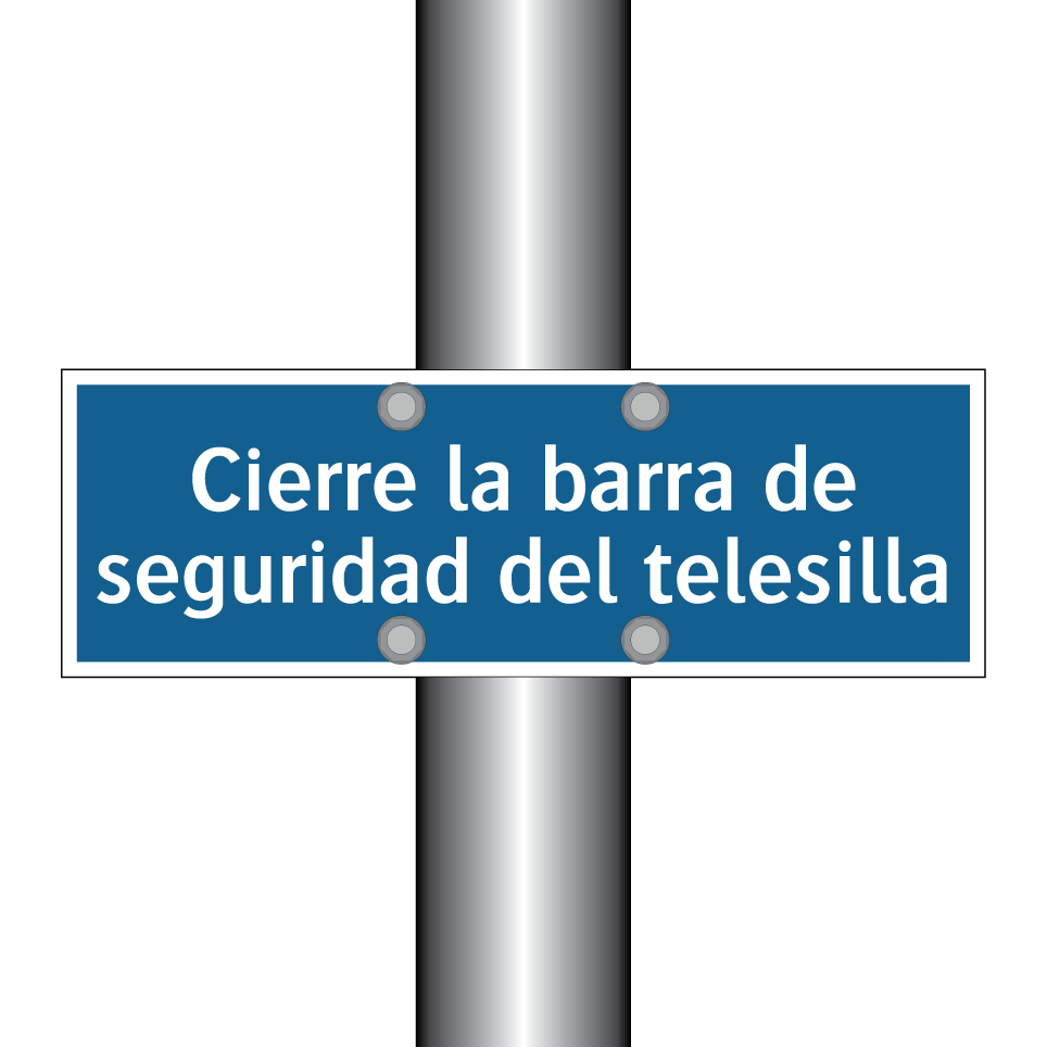 Cierre la barra de seguridad del telesilla