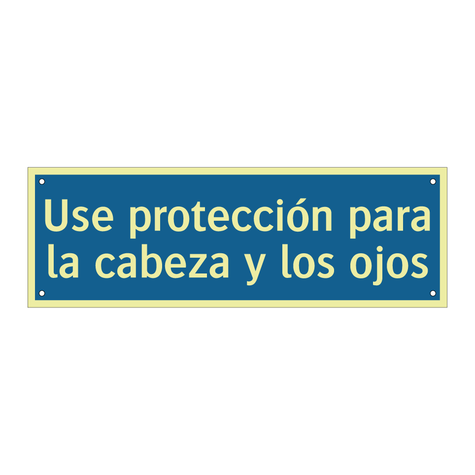 Use protección para la cabeza y los ojos