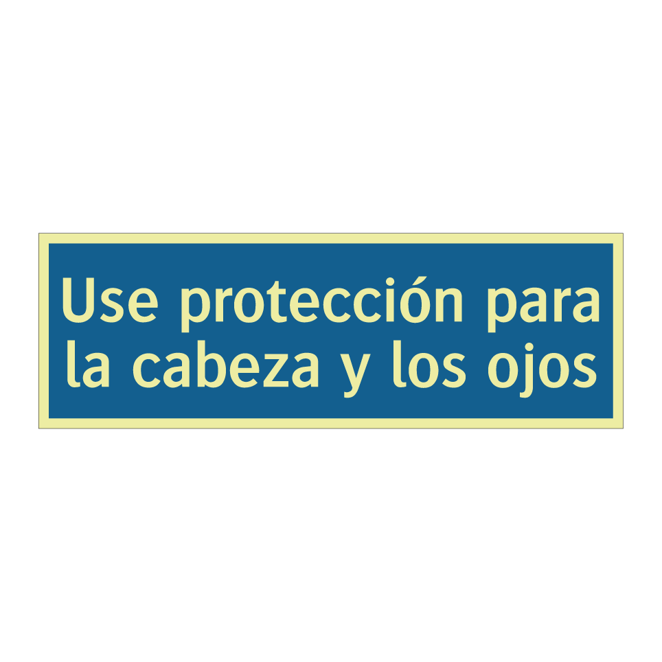 Use protección para la cabeza y los ojos