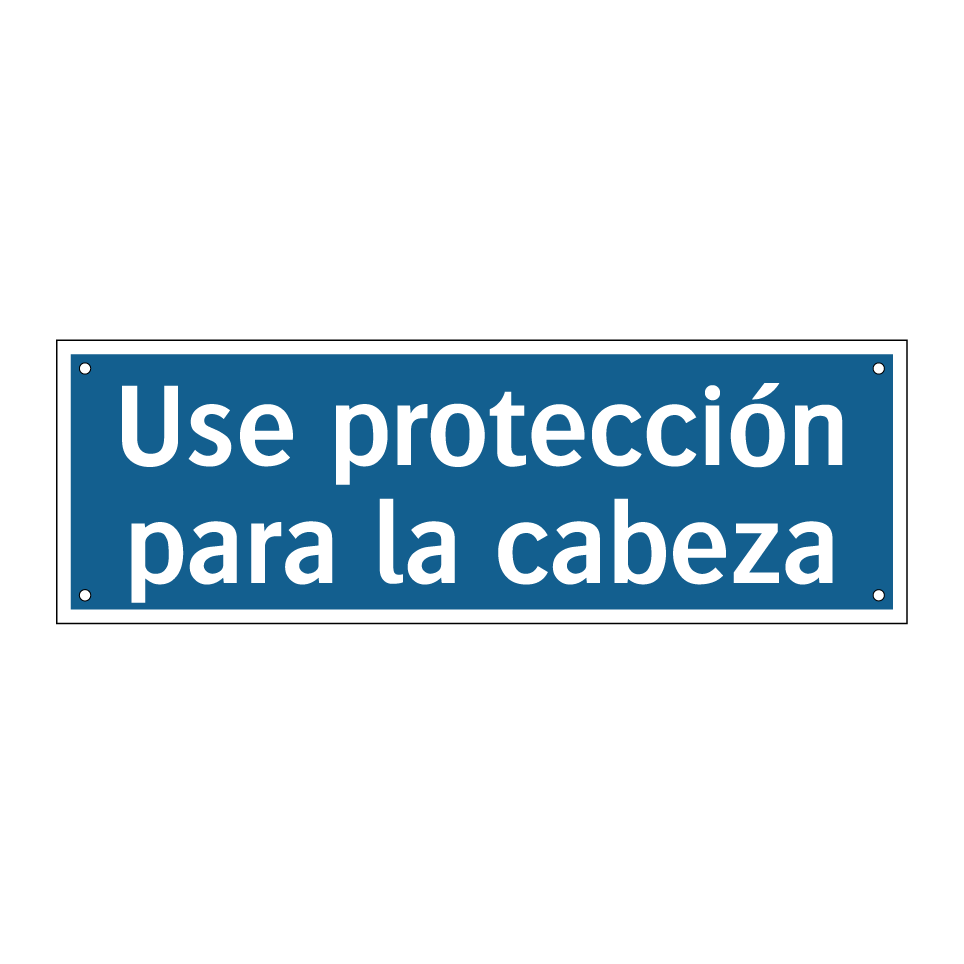 Use protección para la cabeza