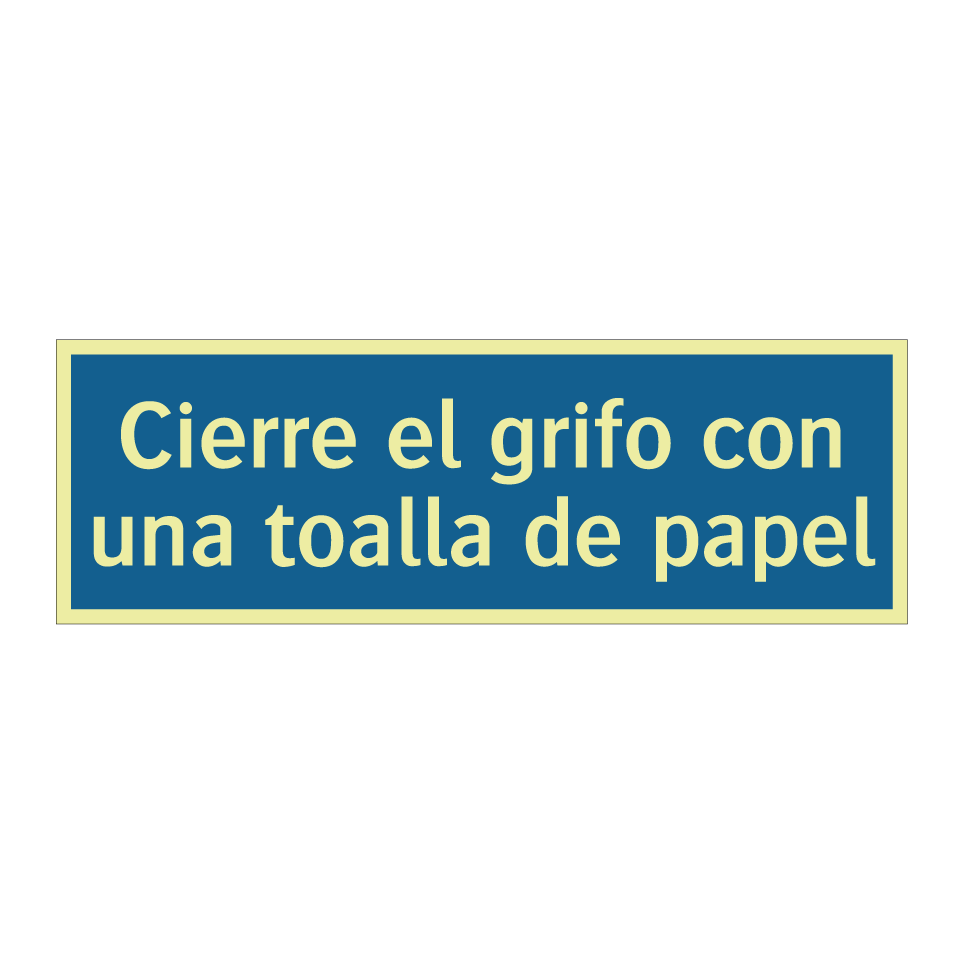 Cierre el grifo con una toalla de papel