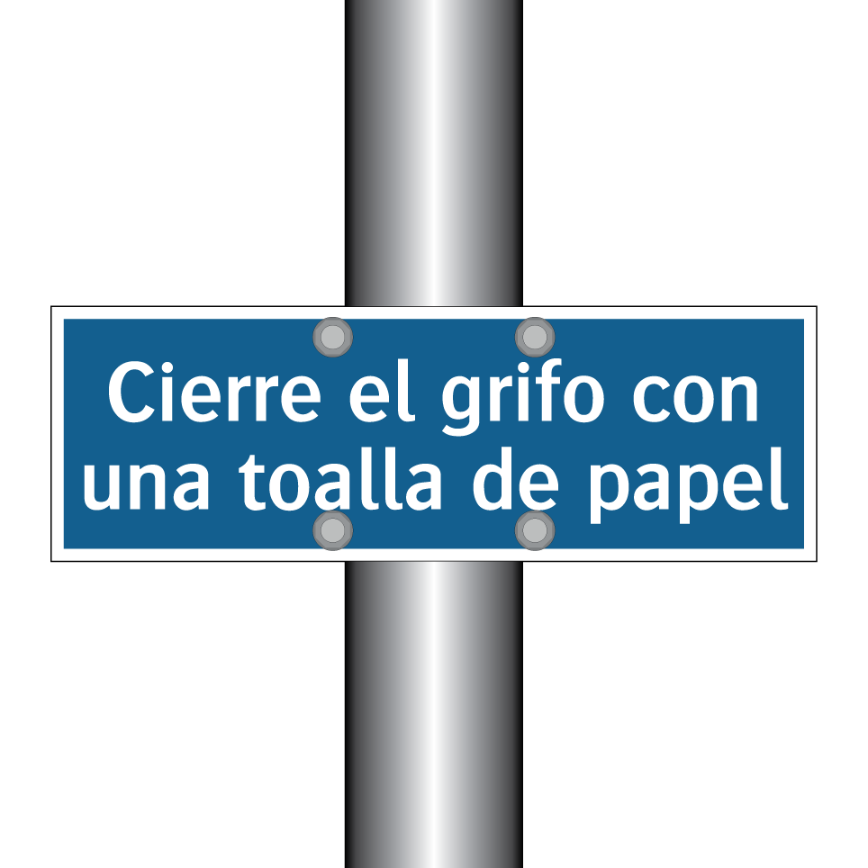 Cierre el grifo con una toalla de papel