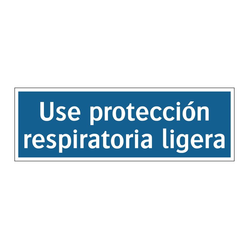 Use protección respiratoria ligera