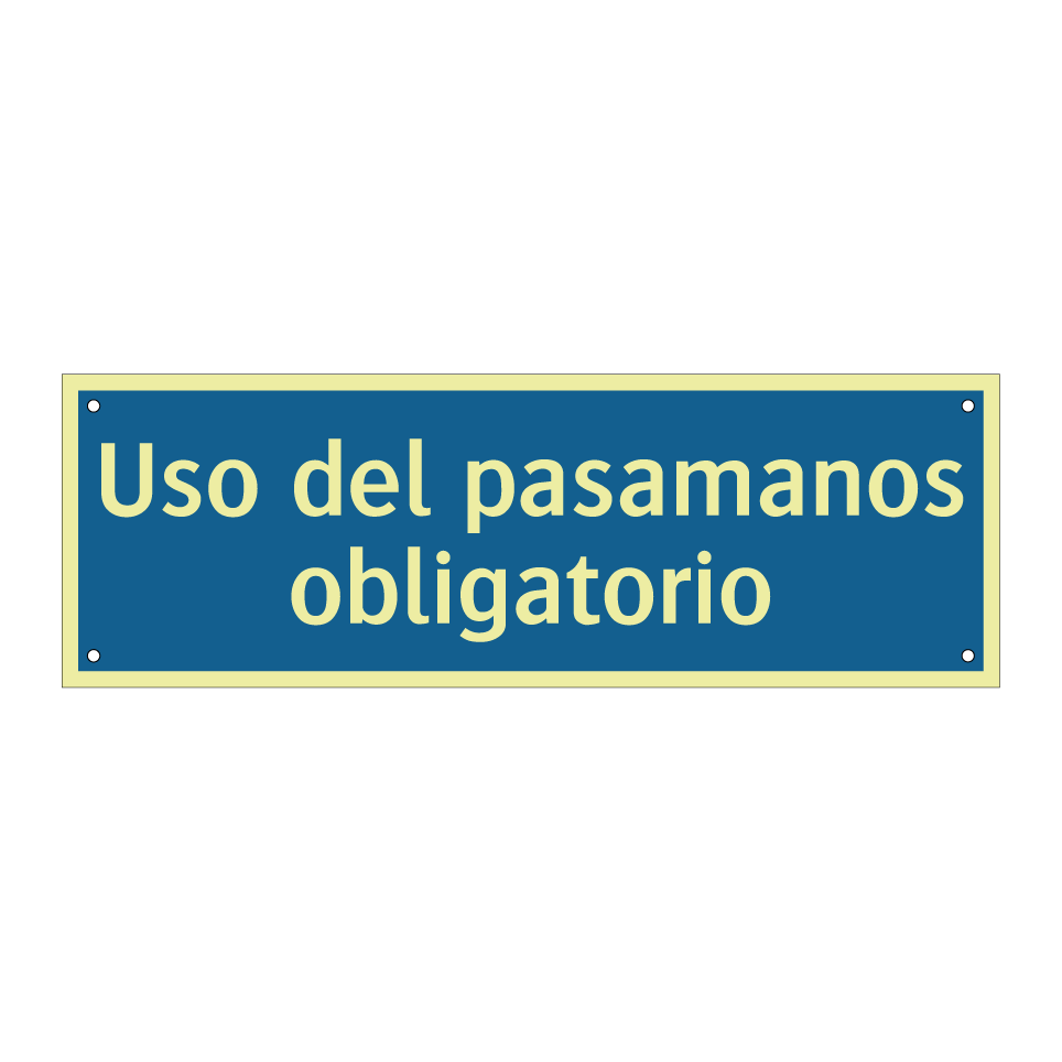 Uso del pasamanos obligatorio