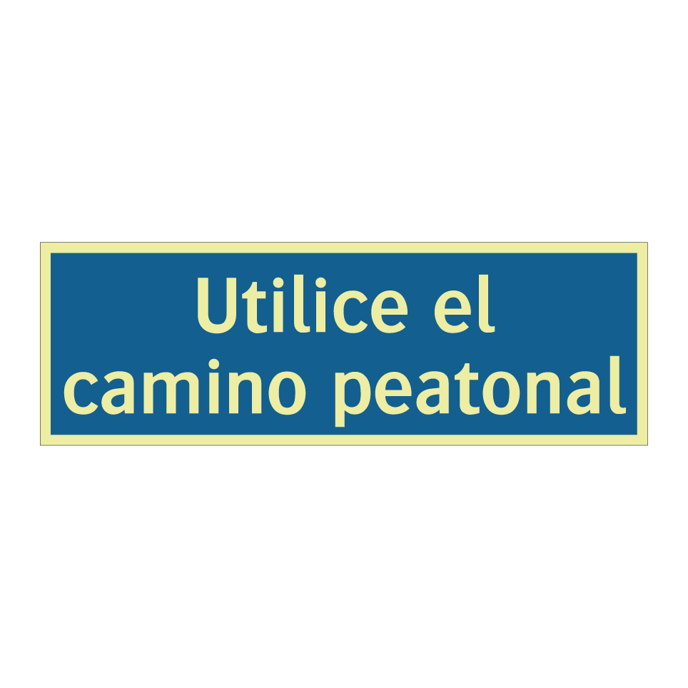 Utilice el camino peatonal