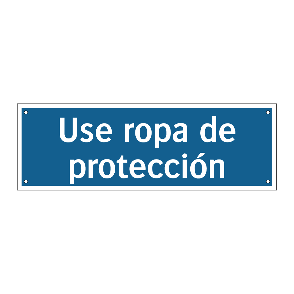 Use ropa de protección