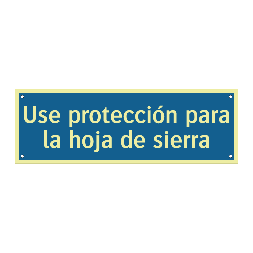 Use protección para la hoja de sierra