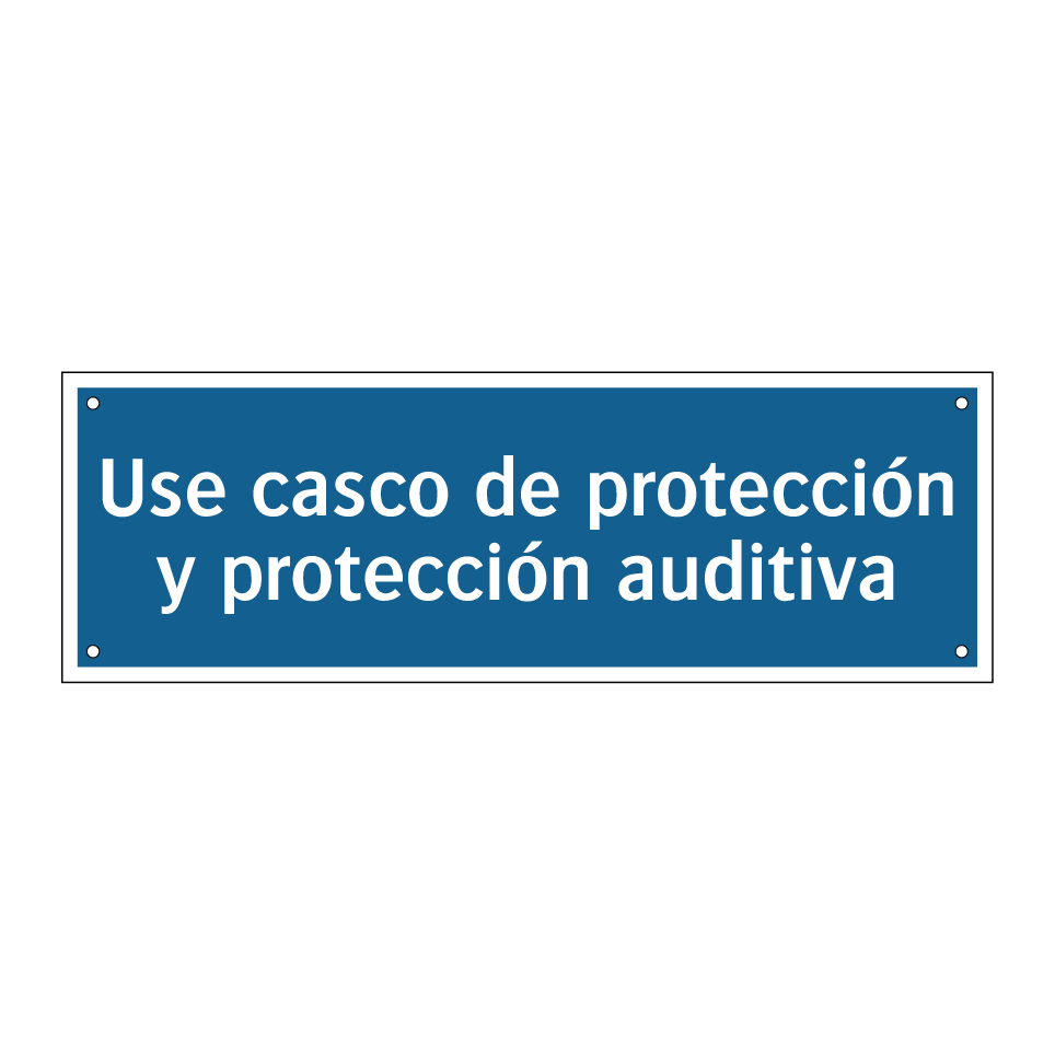 Use casco de protección y protección auditiva