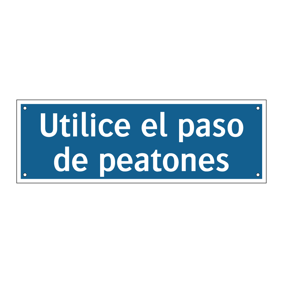 Utilice el paso de peatones