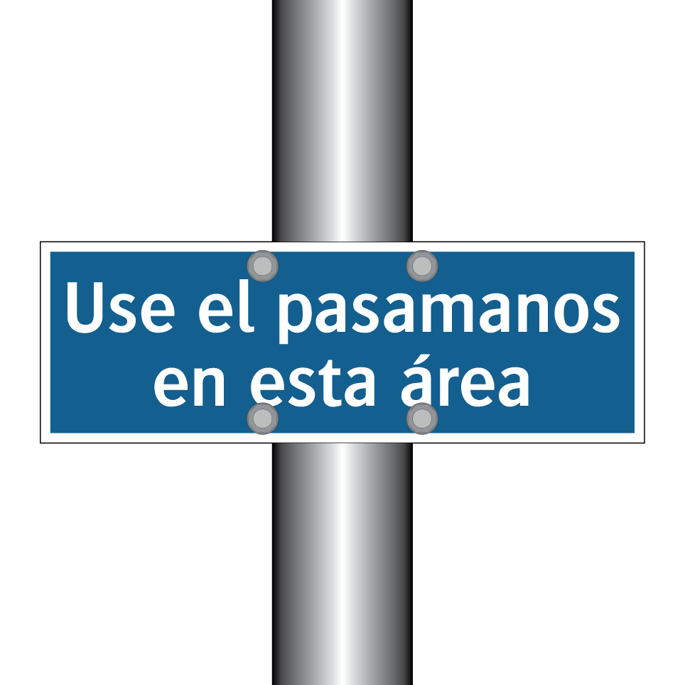 Use el pasamanos en esta área