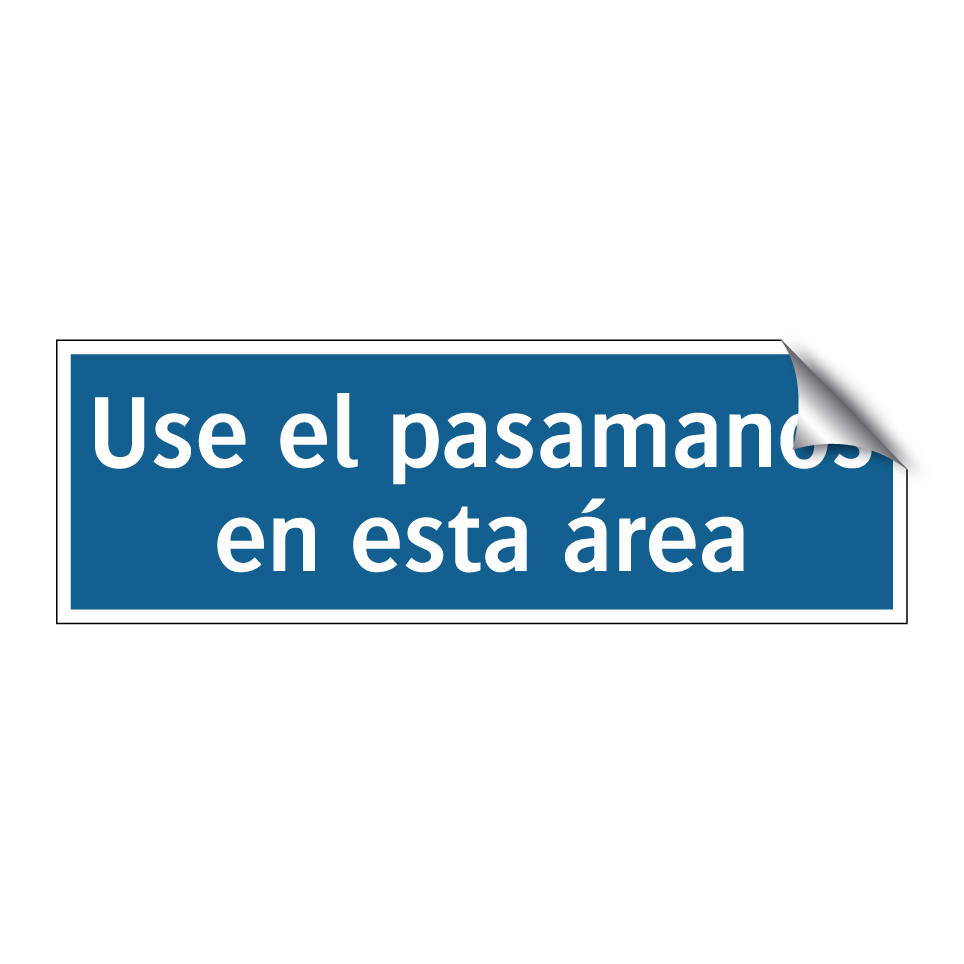 Use el pasamanos en esta área