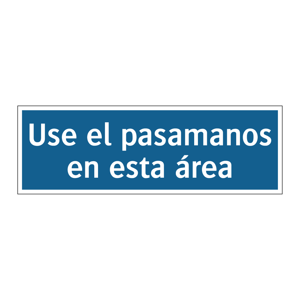 Use el pasamanos en esta área
