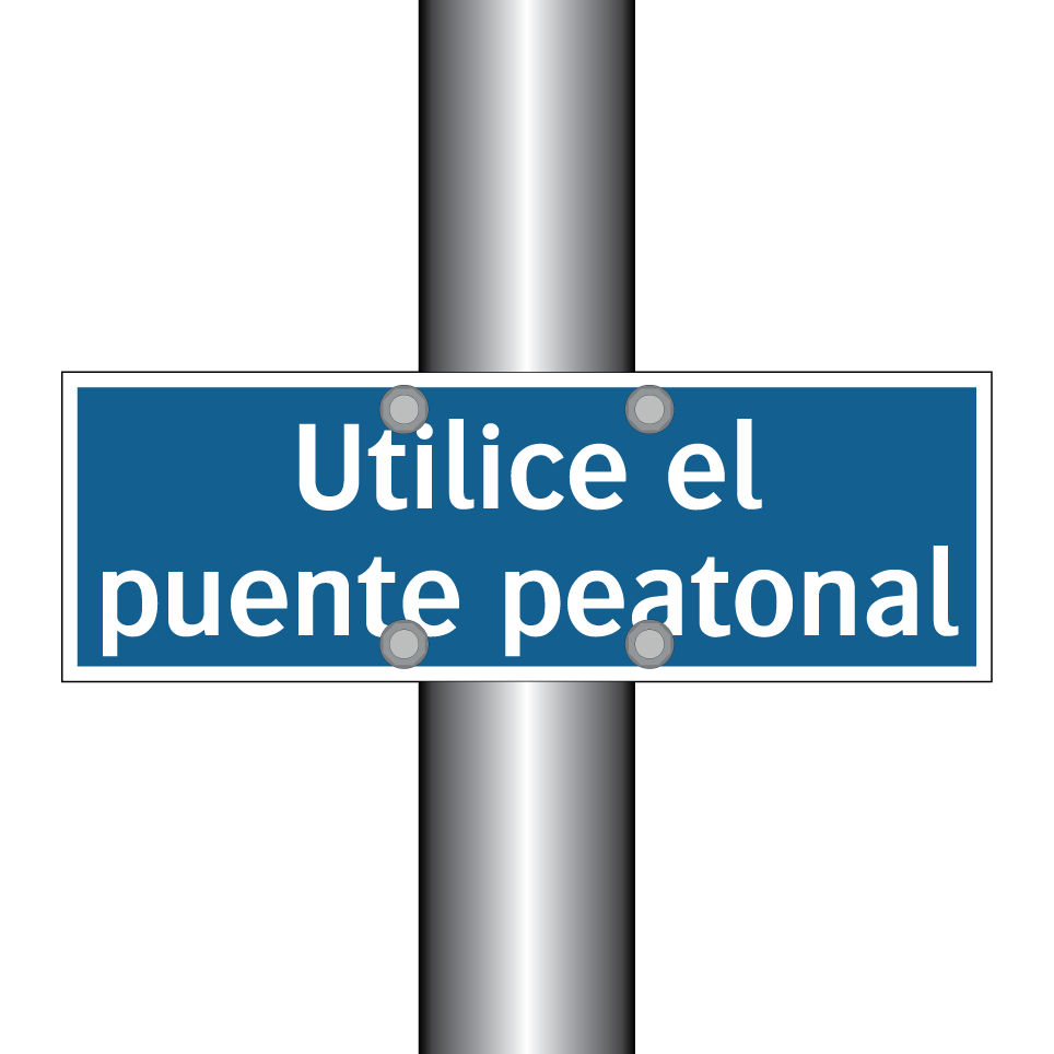 Utilice el puente peatonal