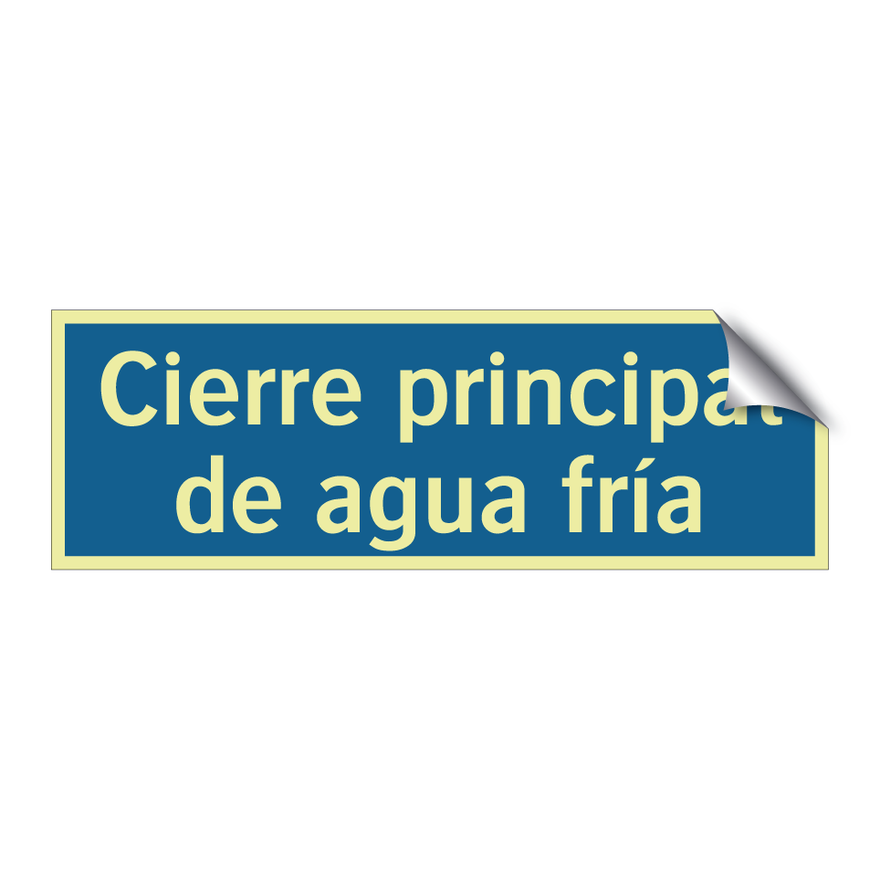 Cierre principal de agua fría