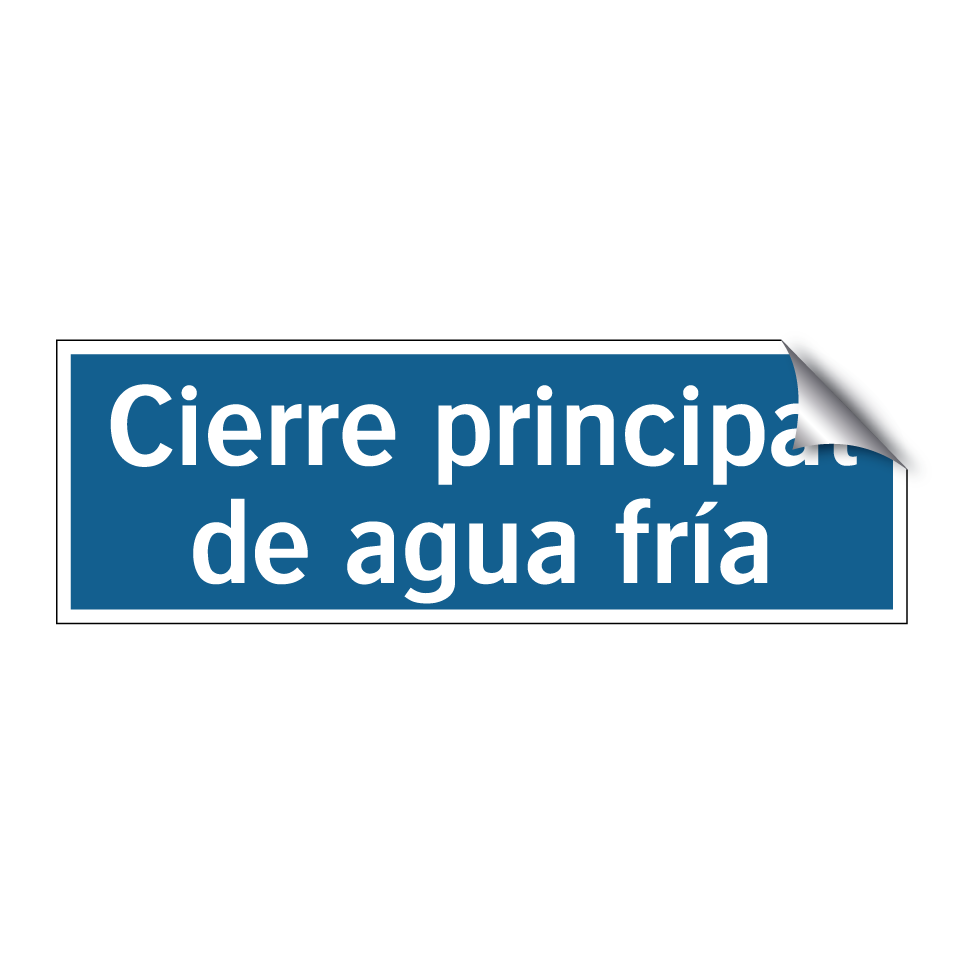 Cierre principal de agua fría