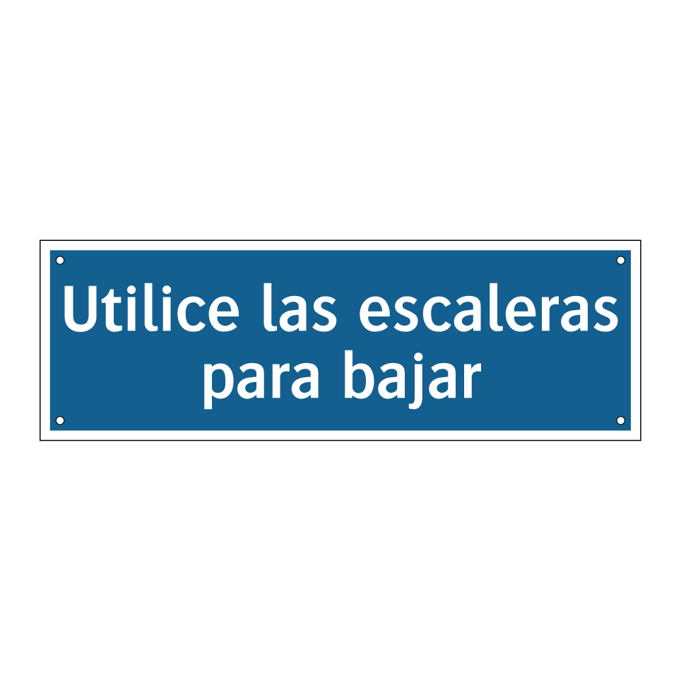 Utilice las escaleras para bajar