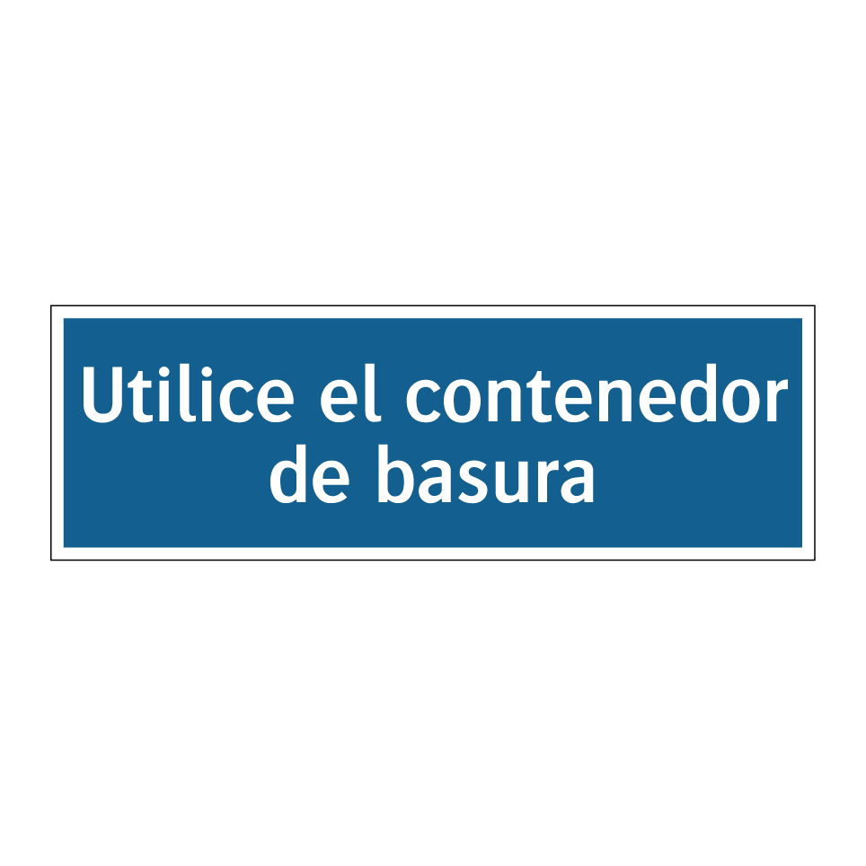 Utilice el contenedor de basura