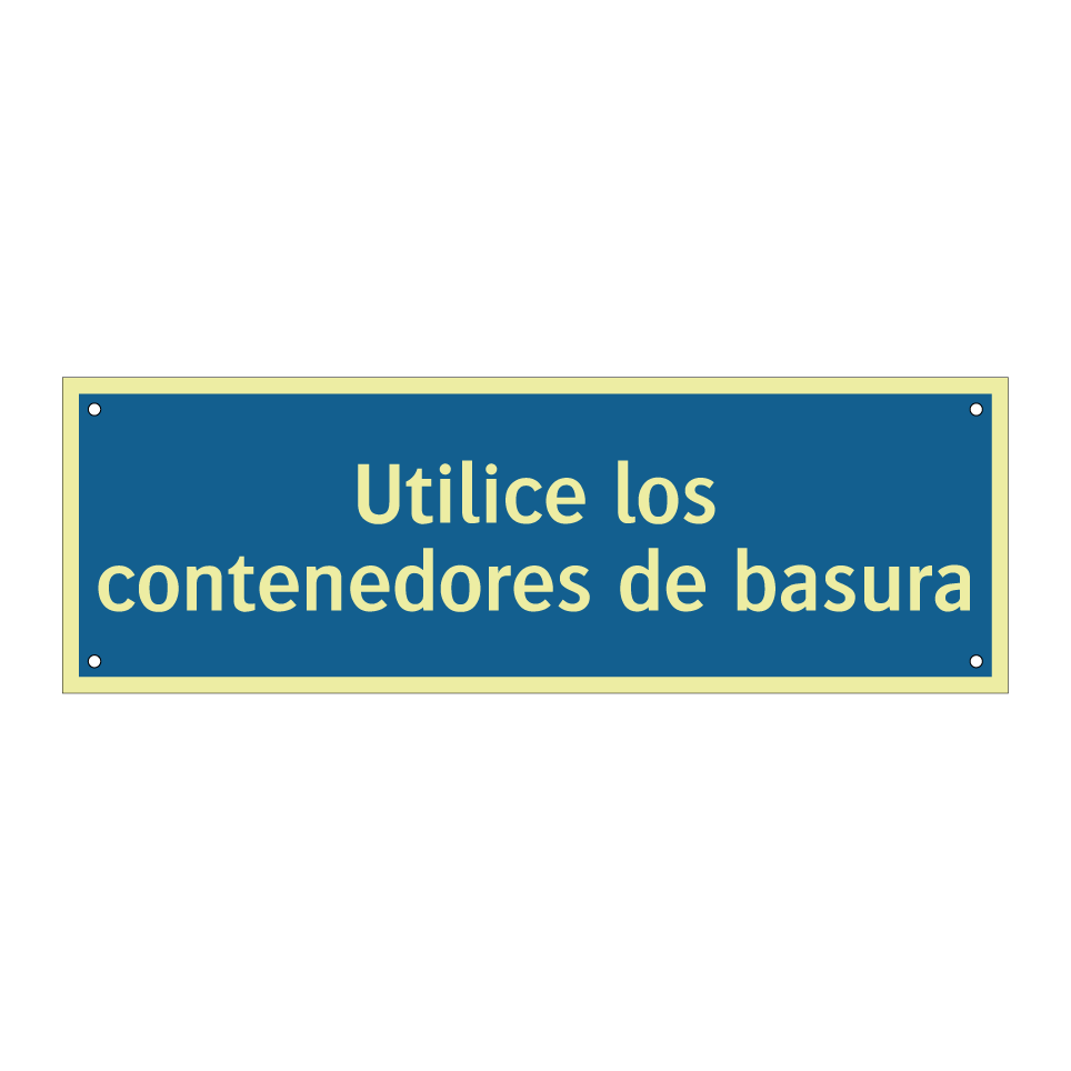 Utilice los contenedores de basura