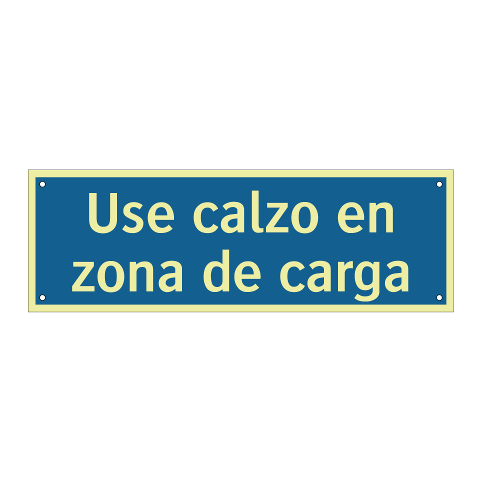Use calzo en zona de carga