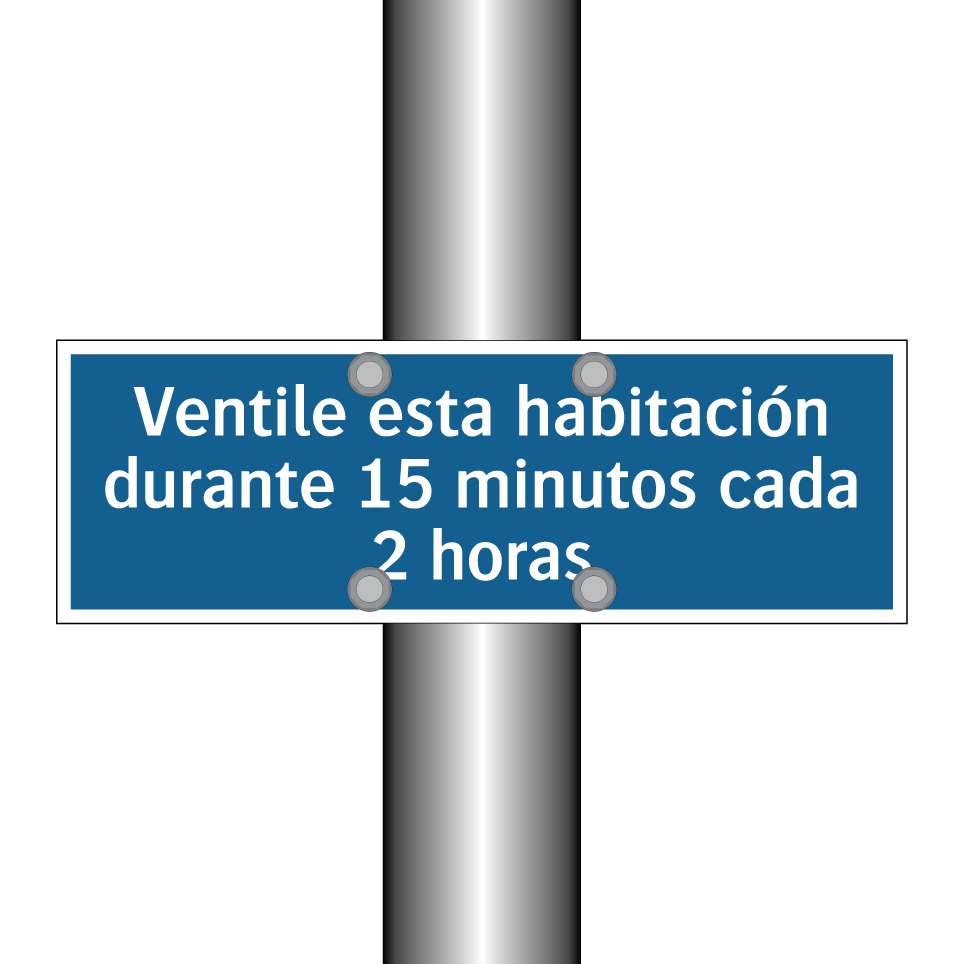 Ventile esta habitación durante 15 minutos cada 2 horas