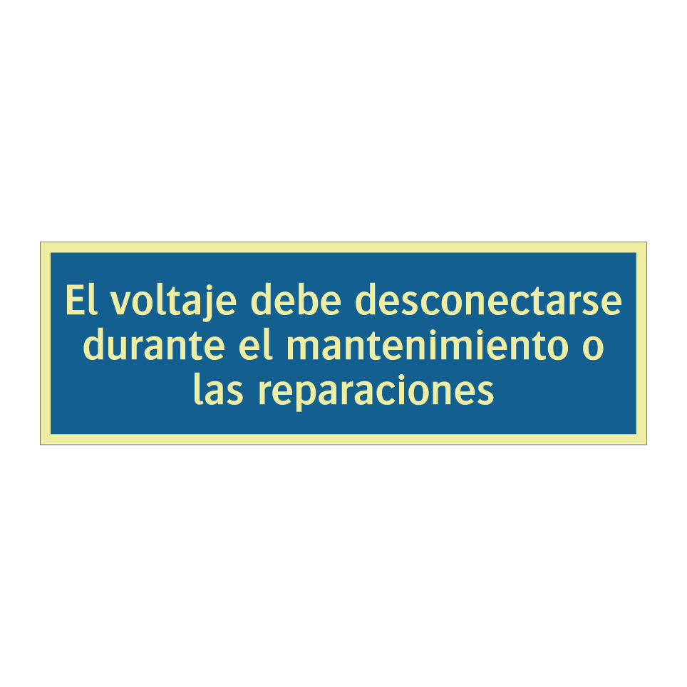 El voltaje debe desconectarse durante el mantenimiento o las reparaciones