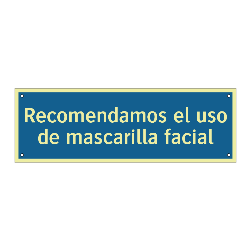 Recomendamos el uso de mascarilla facial