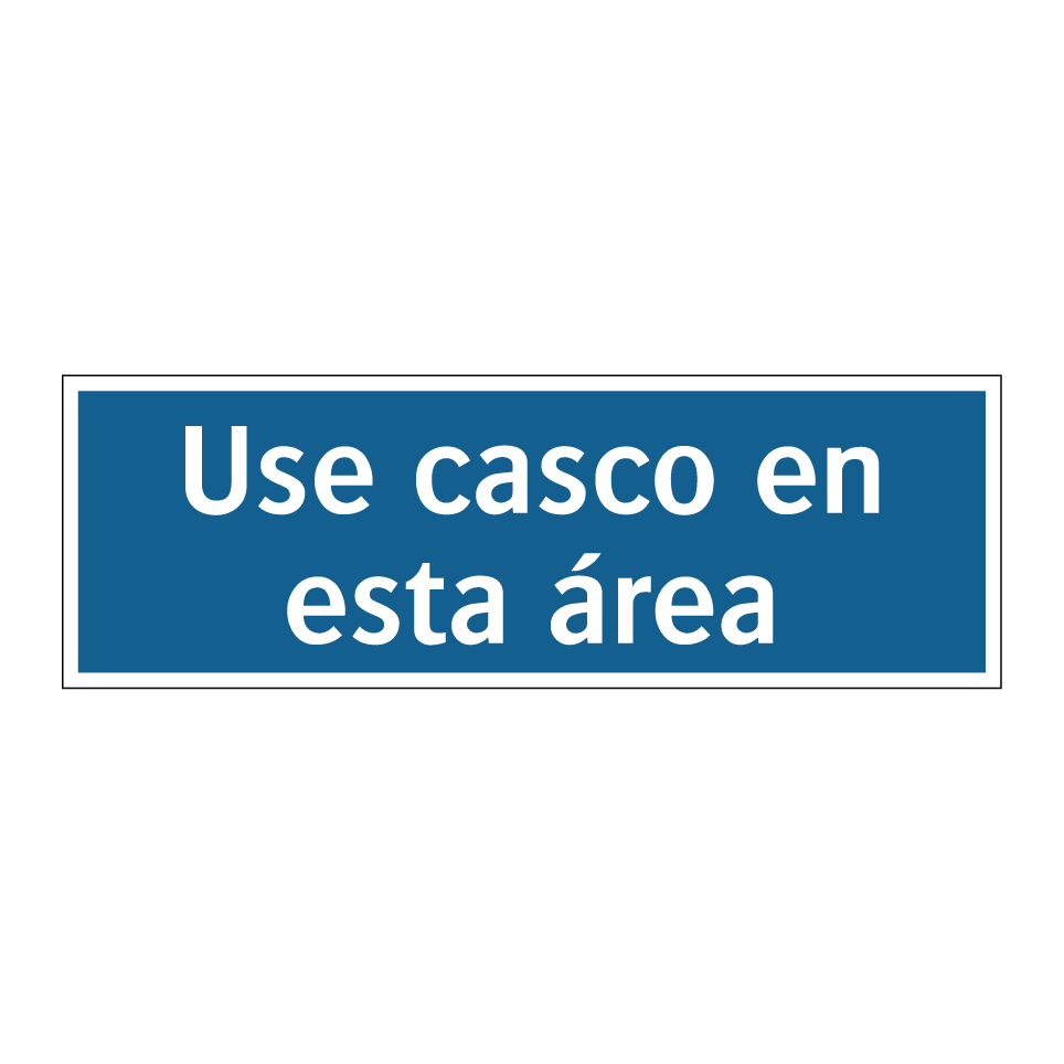 Use casco en esta área