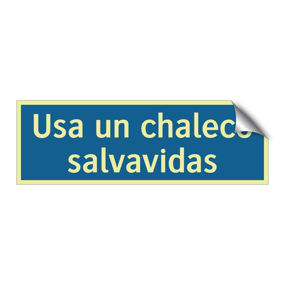 Usa un chaleco salvavidas