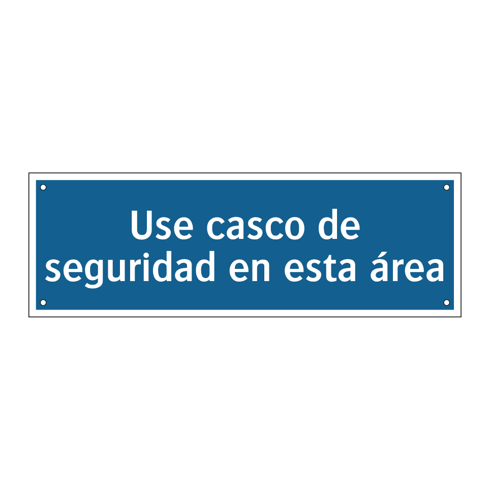 Use casco de seguridad en esta área