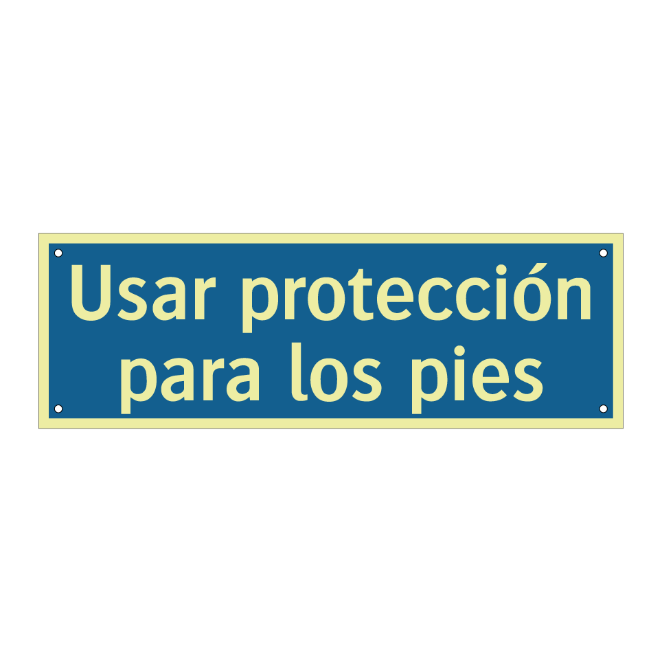 Usar protección para los pies