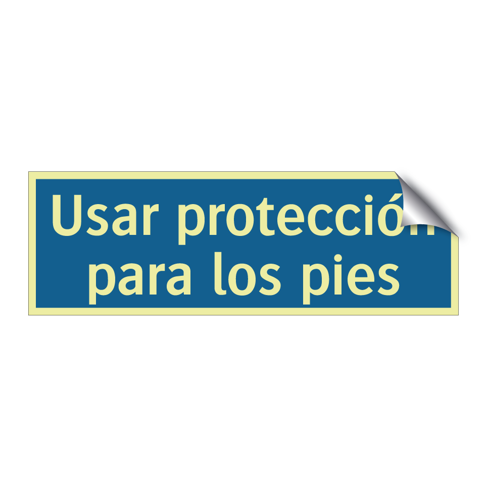 Usar protección para los pies