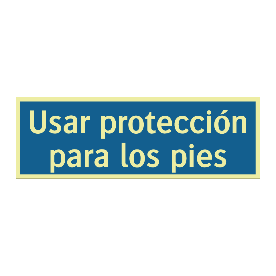 Usar protección para los pies