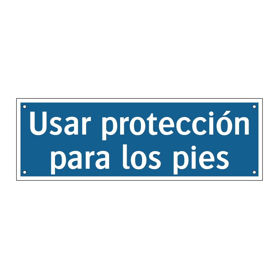 Usar protección para los pies