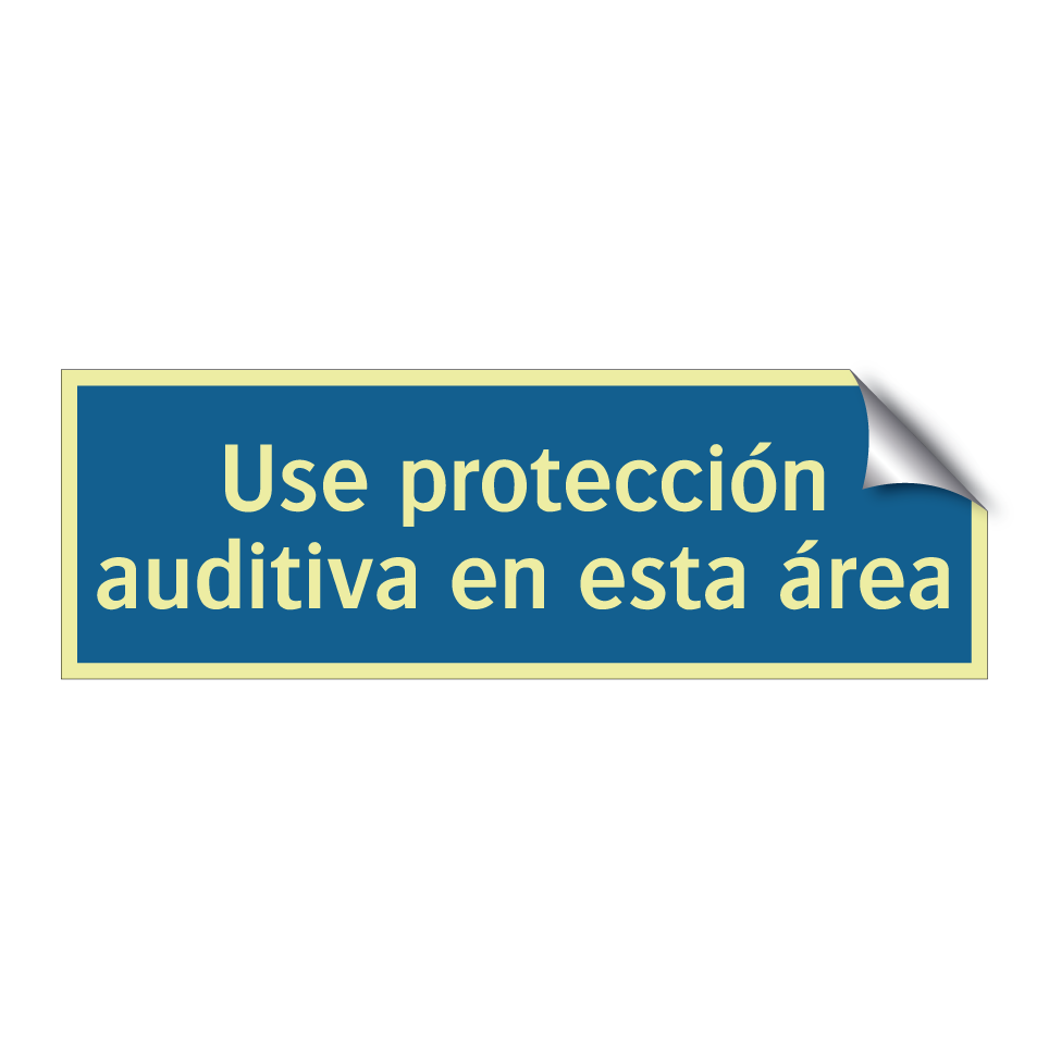 Use protección auditiva en esta área