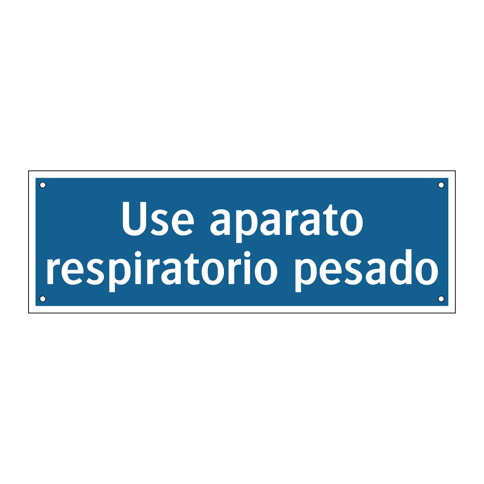 Use aparato respiratorio pesado