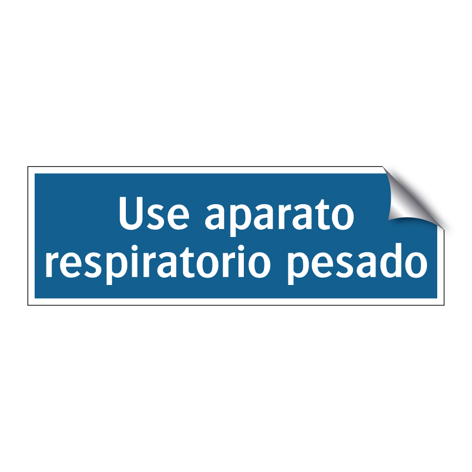 Use aparato respiratorio pesado