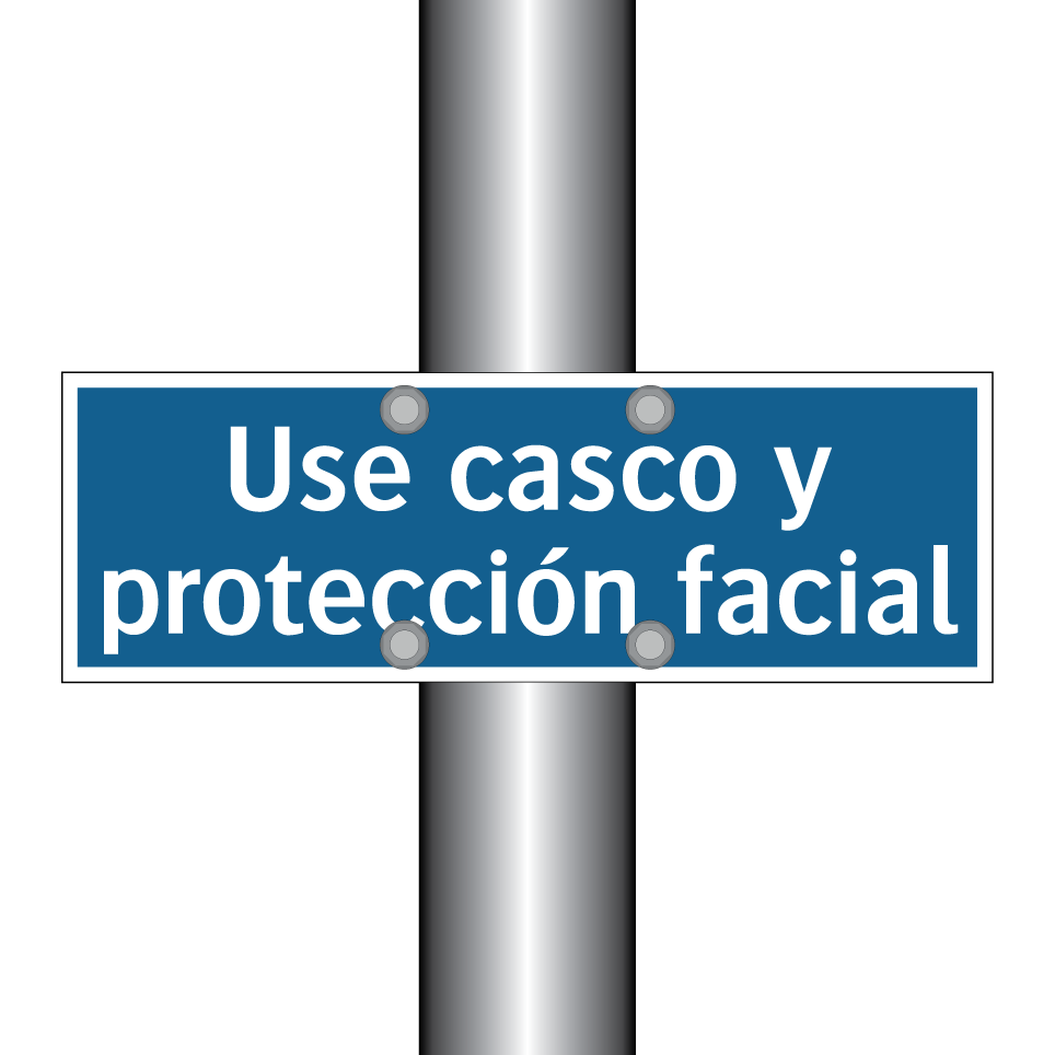 Use casco y protección facial